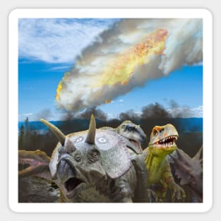 Dinosaur extinction - Astroid or comet impact Sticker